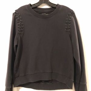 Allsaints Lace Shoulder Sweatshirt EUC